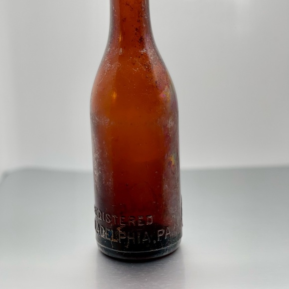 Coca-Cola Co. Amber, Vintage, Bottle, Registered, Philadelphia, PA (C C Co.-14) - Picture 13 of 16